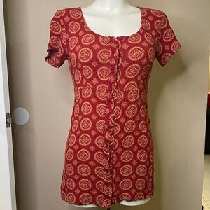 Brandy Melville Red Button front boho hippie soft summer beach dress ❤️